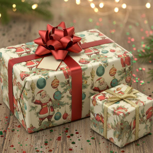 Kitschy Père Noël et ornementations papier à envel