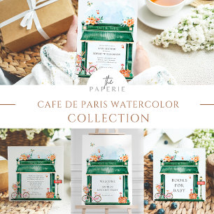 Carte D'accompagnement Paris Café Boulangerie Aquarelle Raffle En