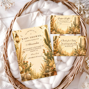 Serviette En Papier Cactus Bohème Baby Shower Fantaisiste