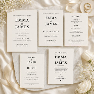 Carte de réponse de mariage minimaliste élégante e
