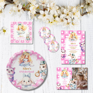 Sticker Rond Pink Gold Alice au Pays des merveilles Anniversair