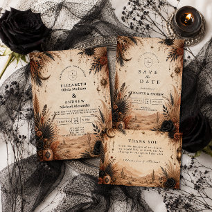 Invitation Mariage Désert Boho Goth