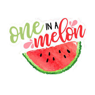 One In a Melon Watermelon Photo Invitation - Rouge