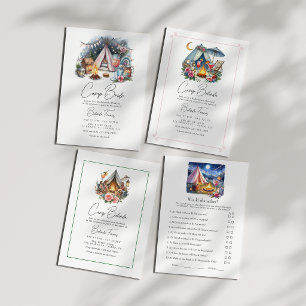 Invitation Fin de semaine Rustique Camping Bride Bachelorette