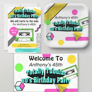 Invitation Fête d'anniversaire des années 80