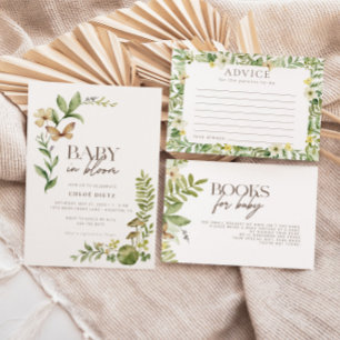 Carte de conseil en Baby shower sauvage rustique