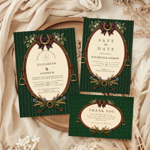 Invitation Mariage de Domaine Équestre Intemporel