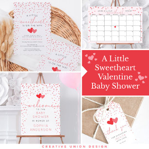 Prospectus 11,4 Cm X 14,2 Cm Invitation de Baby shower Budget Little Sweetheart