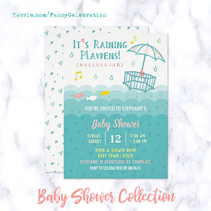 Cute Ocean Hearts Baby shower Whimsical Invitation