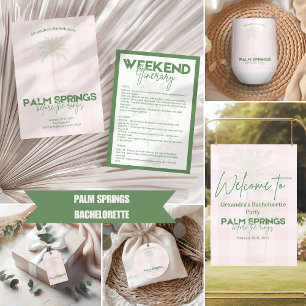 Sticker Rond Palm Springs Enterrement de Vie de Jeune Fille