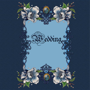 Invitation Design élégant bleu celtique