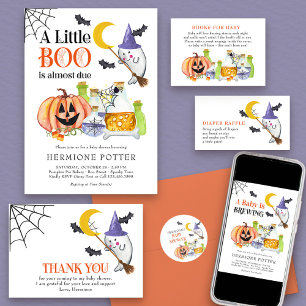 Sticker Rond Halloween Baby shower fantôme et potion magique