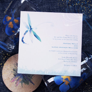 Invitation Chanson de dragonfly Mariage bleu lunaire