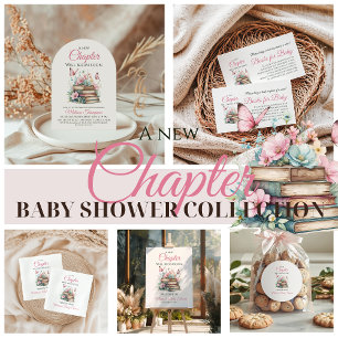 Invitation Nouveau chapitre Pink Girl Storybook Baby shower l