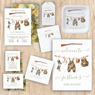 Serviette En Papier Chasse Baby shower Camo Boy