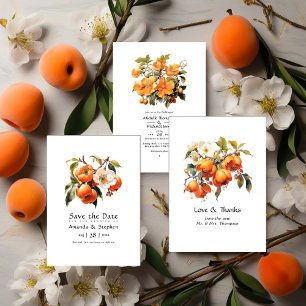 Carte De Remerciements Persimmon Floral Mariage