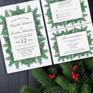 Invitation Branches de l'arbre d'hiver Mariage photo