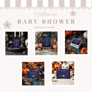 Invitation Baby shower d'Halloween gothique foncé violet