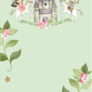 Invitation Princesse et fête du Chevalier, Princesse, anniver