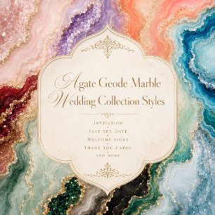 Invitation Mariage au marbre d'agate de la Galaxie Céleste