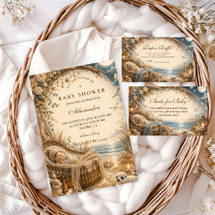 Invitation Baie Enchantée Baby Shower Bohème