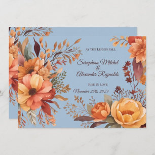 Invitation Automne aquarelle Rustique Floral Enregistrer la d