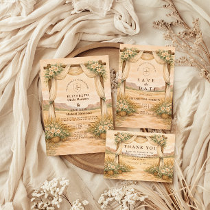 Save The Date Mariage de l'arche du désert occidental