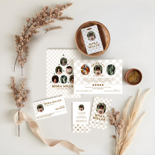 Photo moderne Retro À damiers Motif