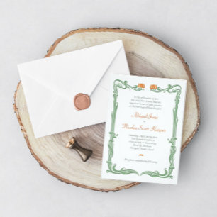 Invitation Tulipes Art Nouveau