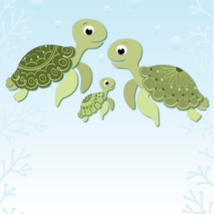 Invitation Baby shower de tortue de mer Co-Ed Genre Neutre