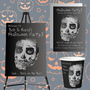 Affiche Fête d'Halloween du sourire vaudou