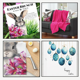 Mug Joyeux Bondi Bleu Polka Dot OEufs de Pâques