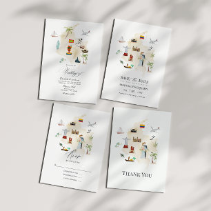 Invitation Mariage de destination à Cartagena Colombie