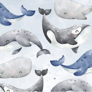 Invitation au Baby shower de baleines nautiques