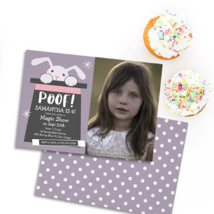 Invitation POOF Magazine Spectacle Anniversaire Fête Lapin Ph