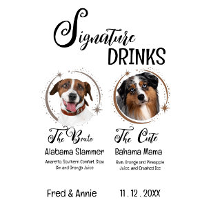 Save The Date Chien photo pour animaux de compagnie Mariage rust