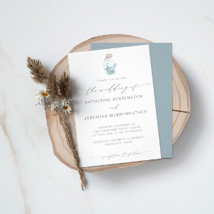 Invitation Elégant Beach Seashell Moderne Mariage de calligra