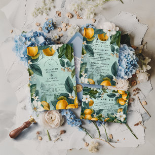 Invitation Mariage Botanique de Jardin de Citron
