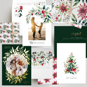 Cartes Pour Fêtes Annuelles joyeux noël de l'arc de la photo moderne