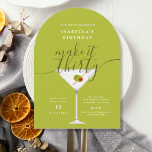 Invitation Fête du 30e anniversaire du Martini blanc Make It 