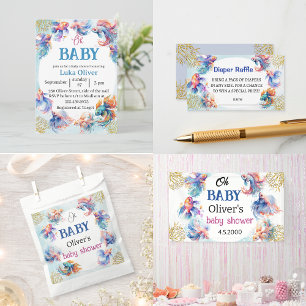 Carte De Remerciements oh bébé sous le baby shower de poisson de mer