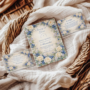 Carte De Remerciements Fête de mariage Précieuse Florale Myrtille