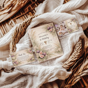 Serviette En Papier Jardin de Figues Floral 1er Anniversaire