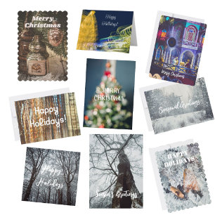 Cartes Pour Fêtes Annuelles Éclairage de Noël