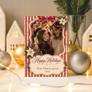 Papier Cadeau Noël rayure bonbon Rétro Coquette