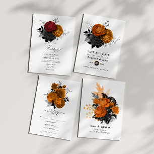 Carte De Remerciements Halloween Vintage Shabby Mariage floral