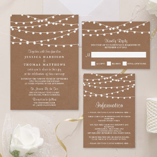 Invitation Collection de Mariages Rustic Kraft