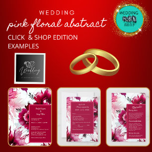 rose pastel fleurs abstraites roses invitation