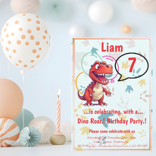 T-shirt Dino Roar fête d'anniversaire