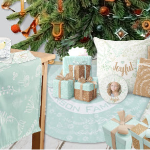 Green Joyeux Noël Vacances Carte photo